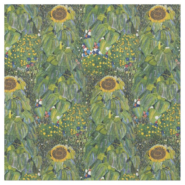 Sonnenblume von Gustav Klimt Stoff (Nahaufnahme)