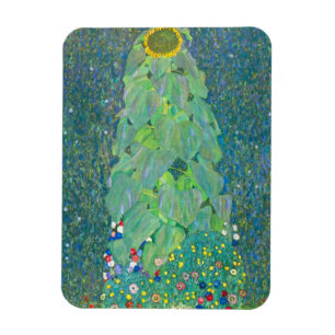 Sonnenblume von Klimt, Vintage Blume Jugendstil Magnet