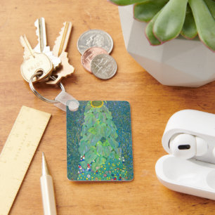 Sonnenblume von Klimt, Vintage Blume Jugendstil Schlüsselanhänger