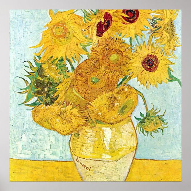 Sonnenblume von Vincent Van Gogh, Post-Impressioni Poster (Vorne)