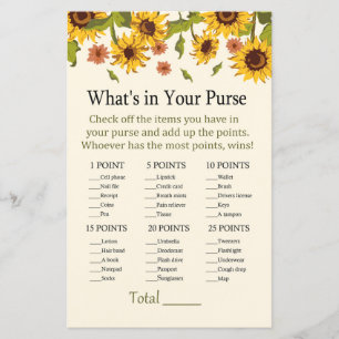 Sonnenblume Was ist in deinem Geldbeutel?