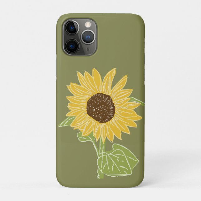 Sonnenblume Wasserfarbe Case-Mate iPhone Hülle (Rückseite)