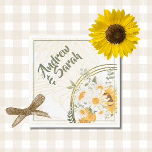Sonnenblume Wasserfarbe Floral Serviette