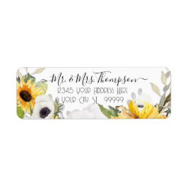 Sonnenblume Wasserfarbe Gelb Weißer Folion