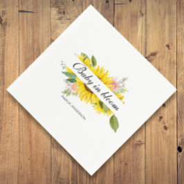 Sonnenblume Wasserfarbe Rosa Blumenblume Babydusch Serviette