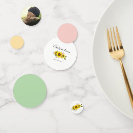 Sonnenblume Wasserfarbe Rosa Blumendusche Konfetti