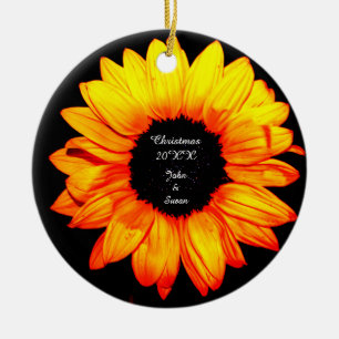 Sonnenblume-Weihnachten Keramik Ornament