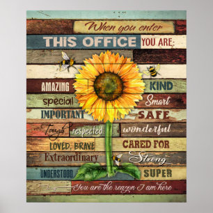 Sonnenblume, wenn Sie dieses Büro Inspiration Poster