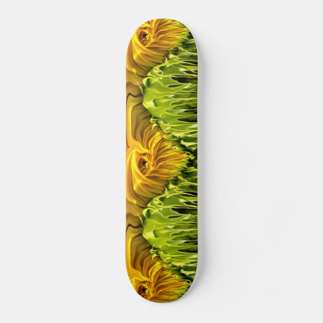 Sonnenblume Whirl Tropfen Skateboard (Vorderseite)