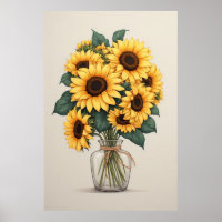Sonnenblume Wildblume Botanische Kunst