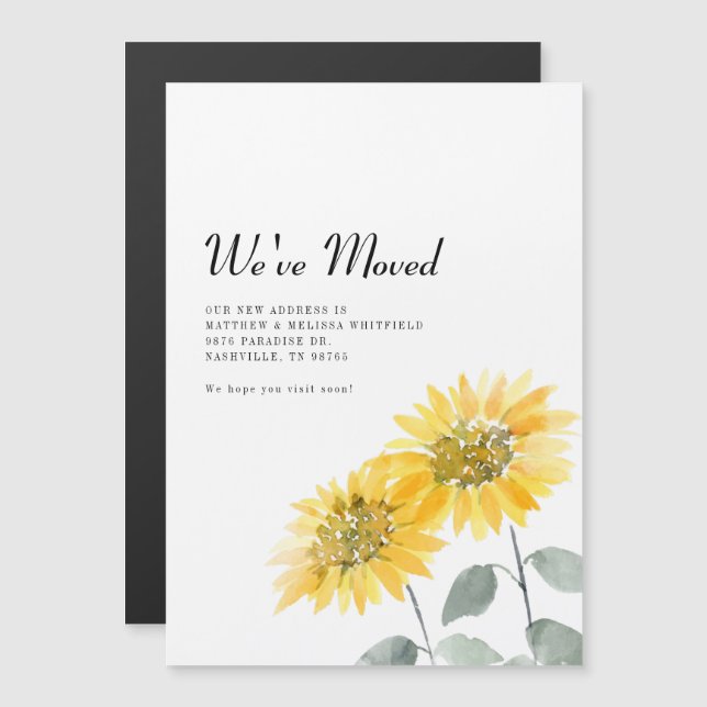 Sonnenblume Wir haben uns bewegt Ankündigung (Vorne/Hinten)