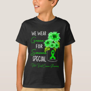 Sonnenblume Wir tragen grünes Gallenblumen-Krebs-B T-Shirt