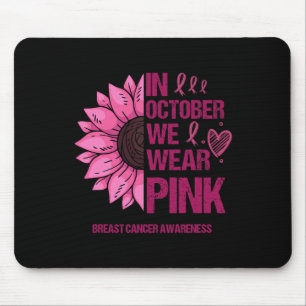 Sonnenblume Wir tragen rosa Brustkrebs-Bewusstsein Mousepad