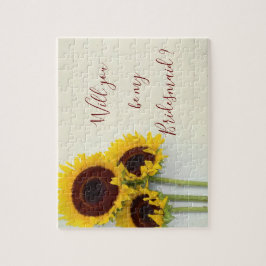 Sonnenblume wirst du meine Brautjungfrau sein Puzzle