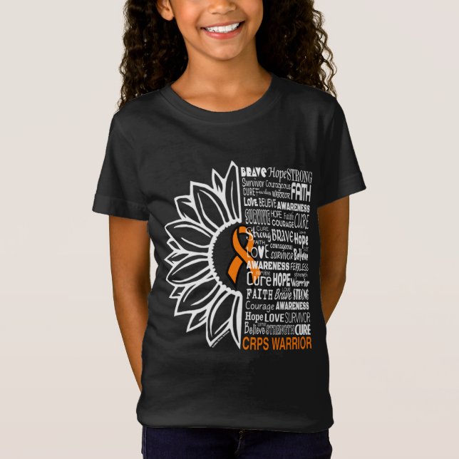 Sonnenblume/Worte CRPS T-Shirt (Vorderseite)