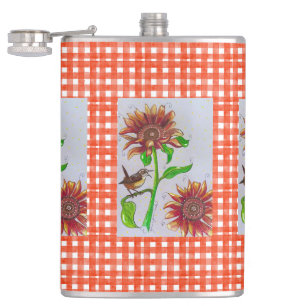 Sonnenblume Wren Flasche Flasche Flachmann