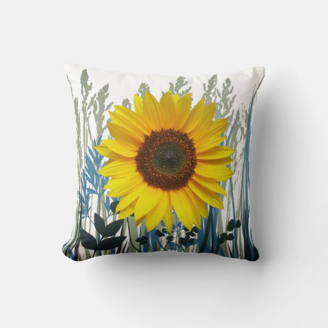 Sonnenblume-Wurfs-Kissen Kissen (Vorderseite)