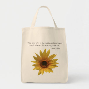 Sonnenblume-Zitat-Tasche Helens Keller Tragetasche