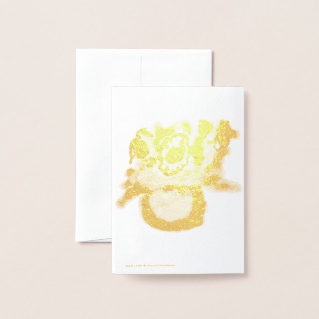 Sonnenblume zum Muttertag  Folienkarte (Rückseite mit Umschlag)