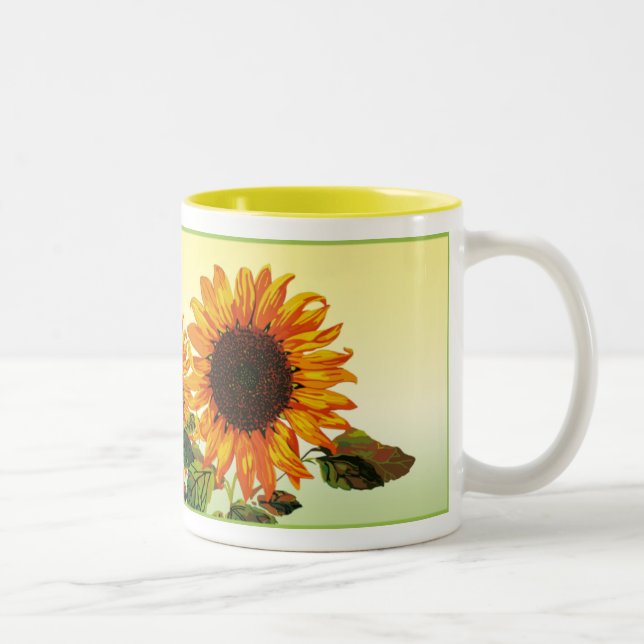 Sonnenblume Zweifarbige Tasse (Rechts)