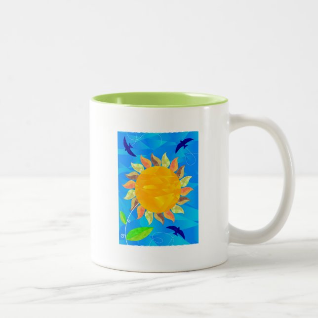 Sonnenblume Zweifarbige Tasse (Rechts)
