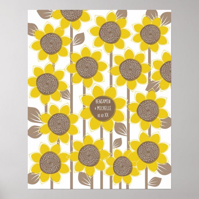 Sonnenblumen -100 Signature Guest Book Alternative Poster (Vorne)