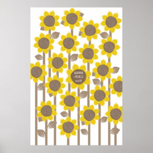 Sonnenblumen -150 Signature Guest Book Alternative Poster