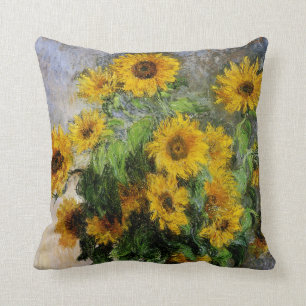 Sonnenblumen, 1881 durch Monet. Kissen