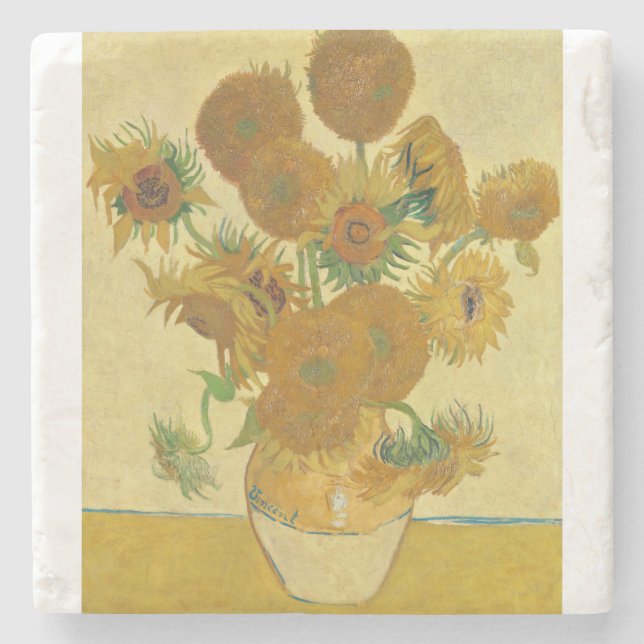Sonnenblumen 1888 von Vincent van Gogh Steinuntersetzer (Vorderseite)
