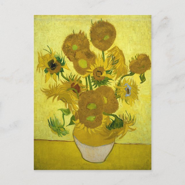 Sonnenblumen, 1889 postkarte (Vorderseite)