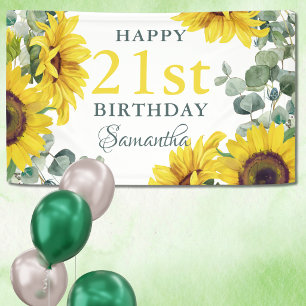 Sonnenblumen-21.-Geburtstagsfeier Banner