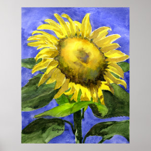 Sonnenblumen 2 Aquarellmalerei Art Print Poster