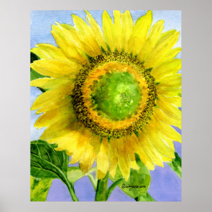 Sonnenblumen 3 Aquarellmalerei Art Poster Drucken