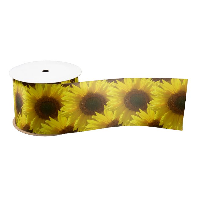 Sonnenblumen 3" Breite Satinband (Spule)