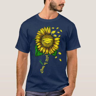 Sonnenblumen-Abschluss-Klasse 2024 Senior Graduate T-Shirt