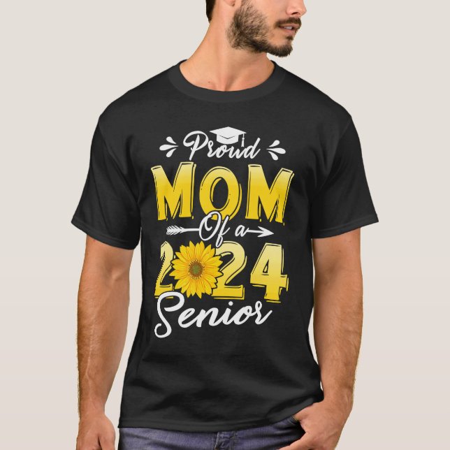 Sonnenblumen Abschluss stolz Mama von 2024 Senior  T-Shirt (Vorderseite)