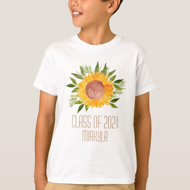 Sonnenblumen Abschluss T - Shirt (Vorderseite)