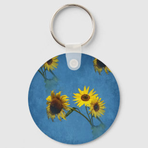 Sonnenblumen Abstrakt Schlüsselanhänger
