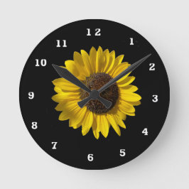 Sonnenblumen Akronylic Wall Clock Runde Wanduhr