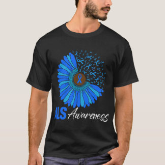 Sonnenblumen ALS Awareness Ribbon Unterstützer Kri T-Shirt