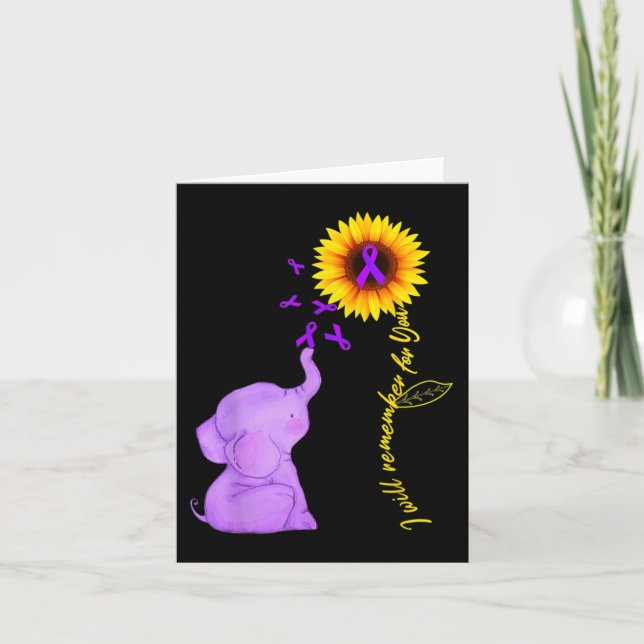 Sonnenblumen-Alzheimer-Bewusstsein werde ich für Karte (Vorderseite)