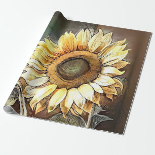 Sonnenblumen am Fenster Moderne Kunstsammlung Geschenkpapier