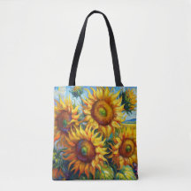 Sonnenblumen an den Taschen Ölgemälde