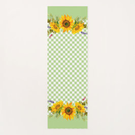 Sonnenblumen an der Tafel Yogamatte