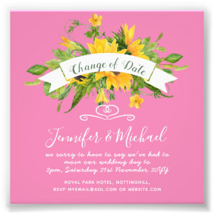 Sonnenblumen Änderung des Datums der Aufschiebungs Fotodruck