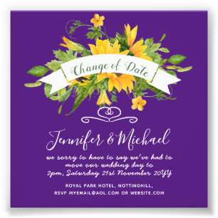 Sonnenblumen Änderung des Datums der Aufschiebungs Fotodruck