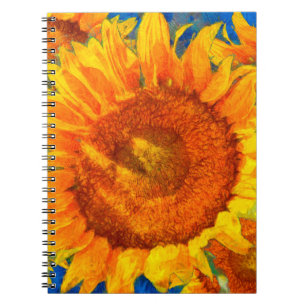 Sonnenblumen-Anordnung. Van Gogh-Imitation. Notizblock