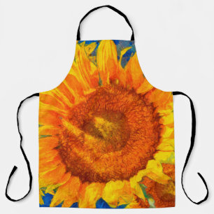 Sonnenblumen-Anordnung. Van Gogh-Imitation.  Schürze