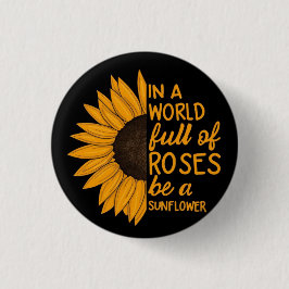 Sonnenblumen-Anstecker│Inspirierendes Geschenk│Pos Button