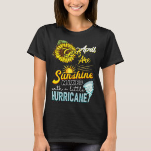 Sonnenblumen-April-Mädchen sind Sonnenschein mit H T-Shirt